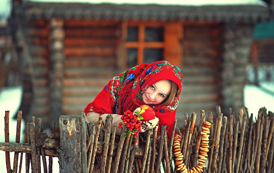 Sexy girl Women in Slavic costumes in Windhoek