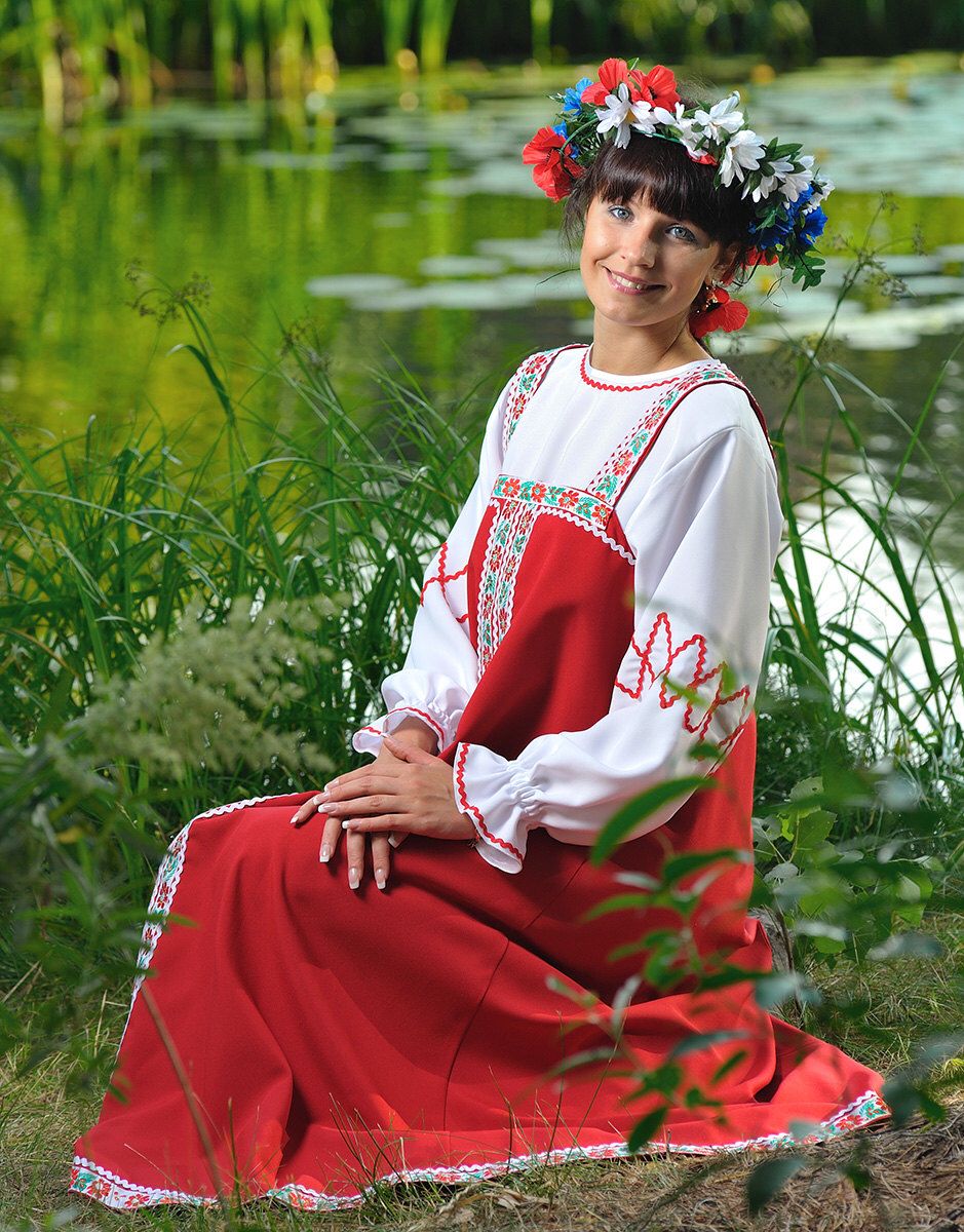 Beautiful girl Girls in Slavic costumes in Windhoek